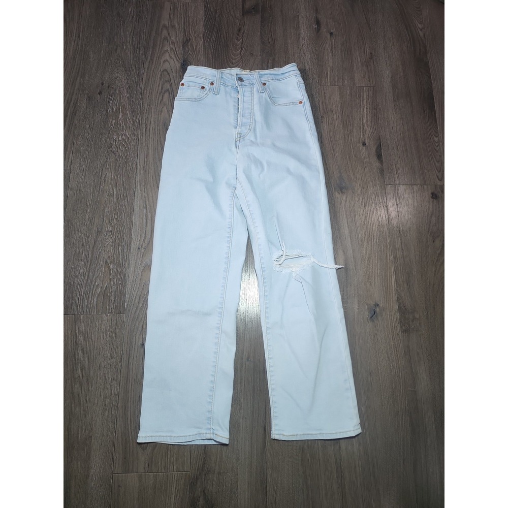 Levi's Women's Ribcage Straight Ankle Jeans, Size 25, Button Fly